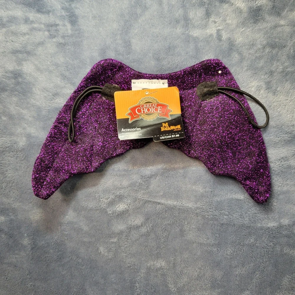Great Choice Pet Costume Wings Purple‎ Sparkle Halloween Dog Cat Accessory